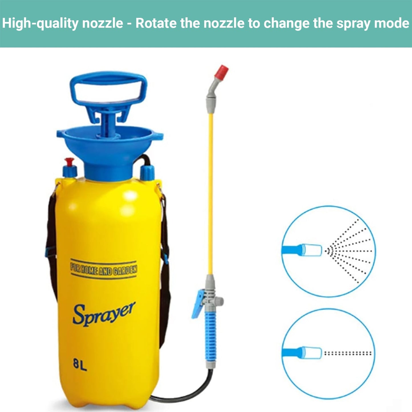 Landen High Pressure Sprayer Garden Water Chemical Pump Bottle Portable 3/5/8L