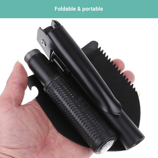 Crocox Folding Shovel Military Portable Tool Garden Spade Outdoor Hiking Pouch