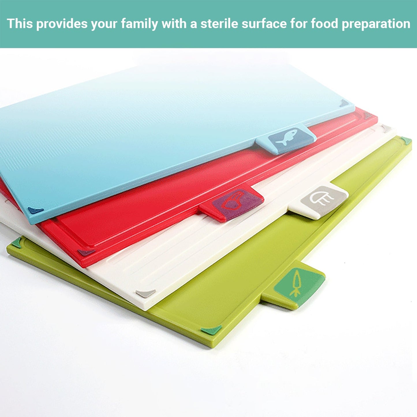 Lecluse Chopping Boards Knives Set Kitchen Cutting Base Stand Rack Non-Slip