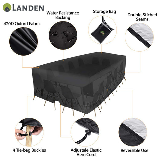 Landen Outdoor Furniture Cover Waterproof Patio Garden Table Rain Chair Lounge