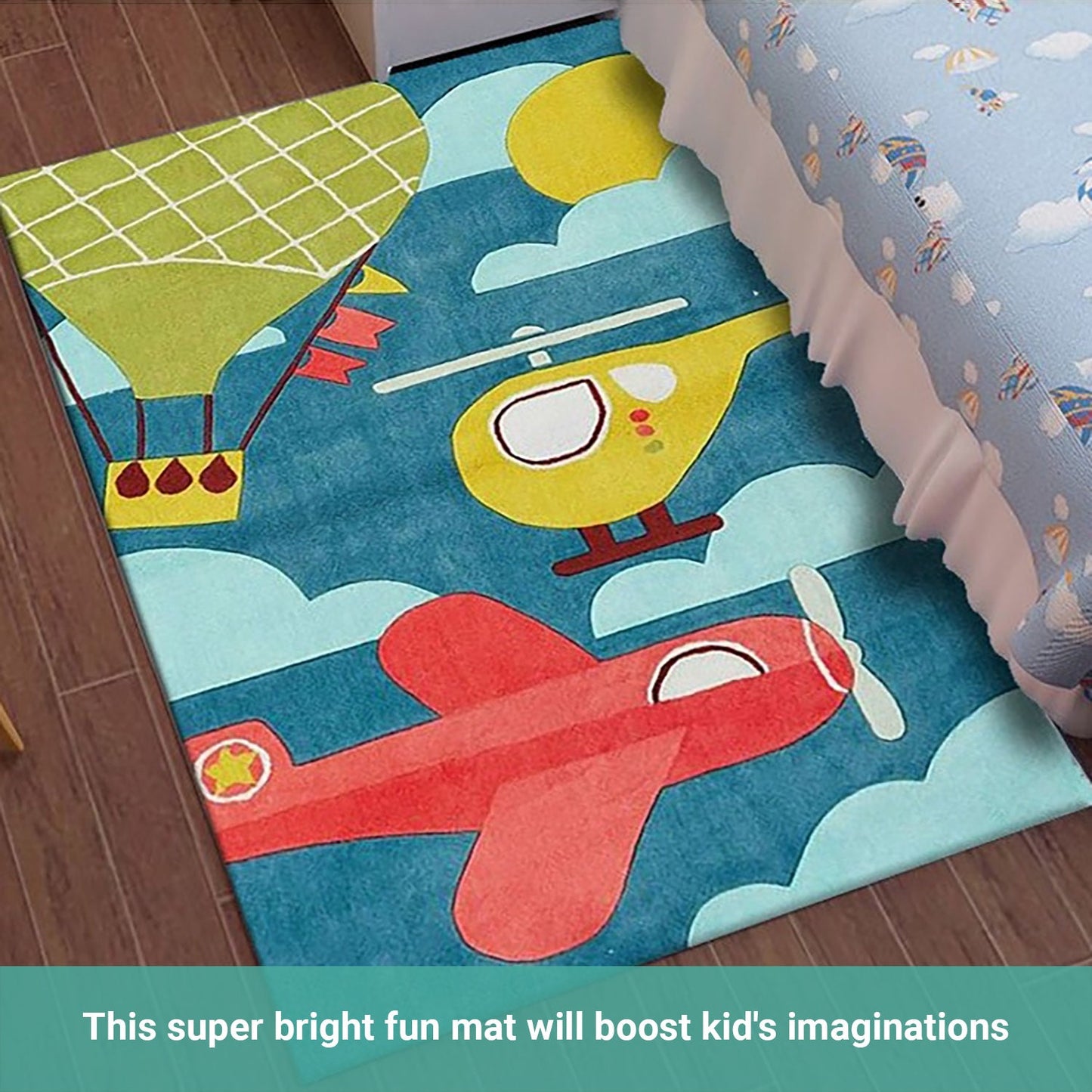 Truboo Kids Play Area Rug Velvet Carpet Baby Crawling Mat Bedroom 200x300cm