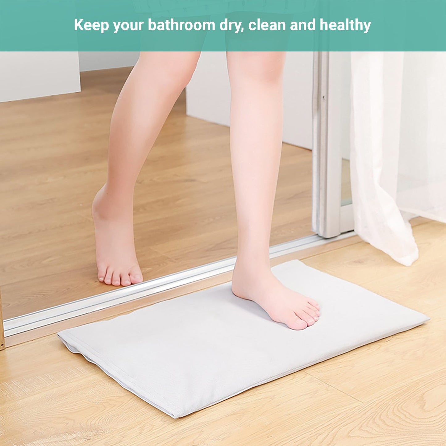 Lecluse Bathroom Absorbent Mat Diatomaceous Earth Mud Floor Pad Fast Drying