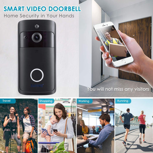 Kartech Wireless Door Bell Camera Smart Intercom Wifi Video Monitor Waterproof