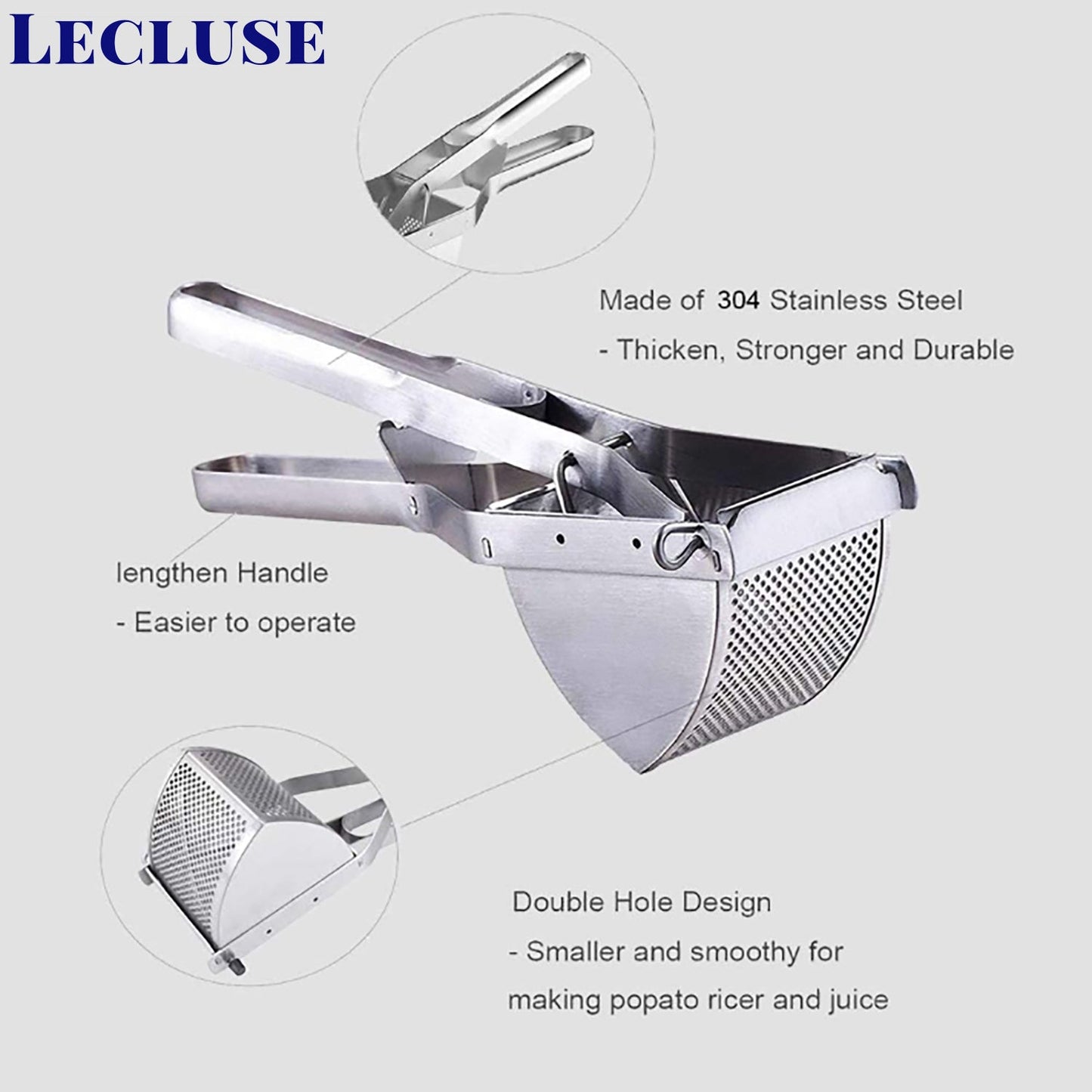 Lecluse Manual Fruit Juicer Hand Press Squeezer Cheese Lemon Potato Grater