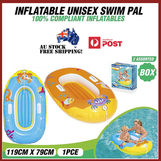 Kids Swim Pal Swimming Boat Raft Childrens Pool Toy Inflatable Kid Summer Crab