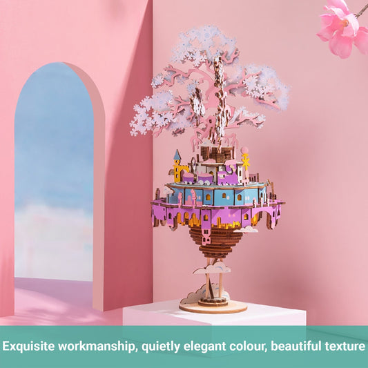 Lineguard DIY Music Box 3D Wooden Puzzle Assembled Craft Building Blocks Toy