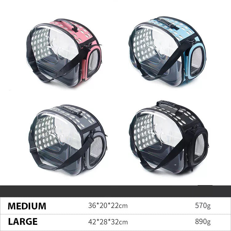 Pet Carrier Bag Clear Cat Dog See Through Comfort Travel Bag Airline Approved
