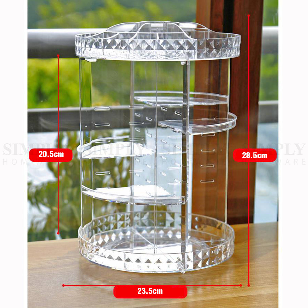 Jewellery Display Stand Acrylic Earring Necklace Ring Storage Holder Rack Clear - Simply Homeware