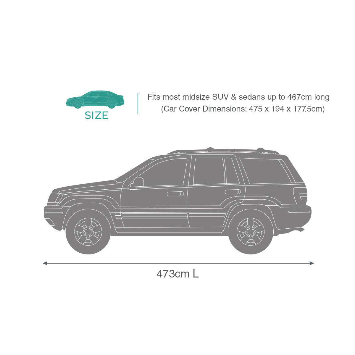 Oxford Cloth Car Cover SUV Sedan Lightweight Waterproof Dust Hail Universal M