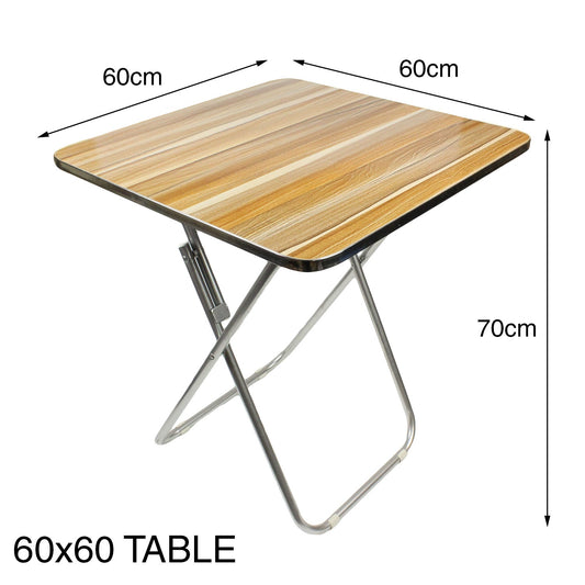 Round Folding Table Trestle Portable Foldable Camping Picnic Square Rectangular