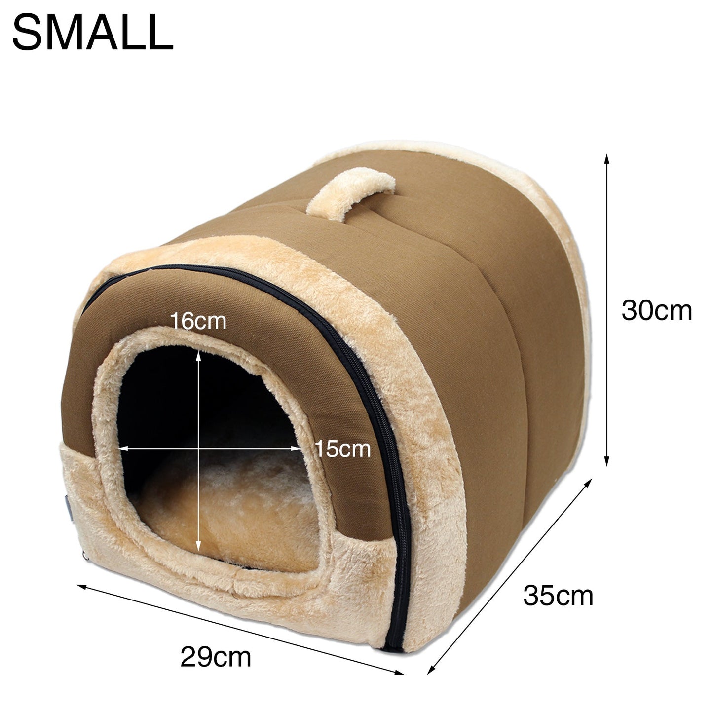 Pet Dog House Kennel Soft Igloo Warm Bed Cave Cat Puppy Beds Doghouse Folding