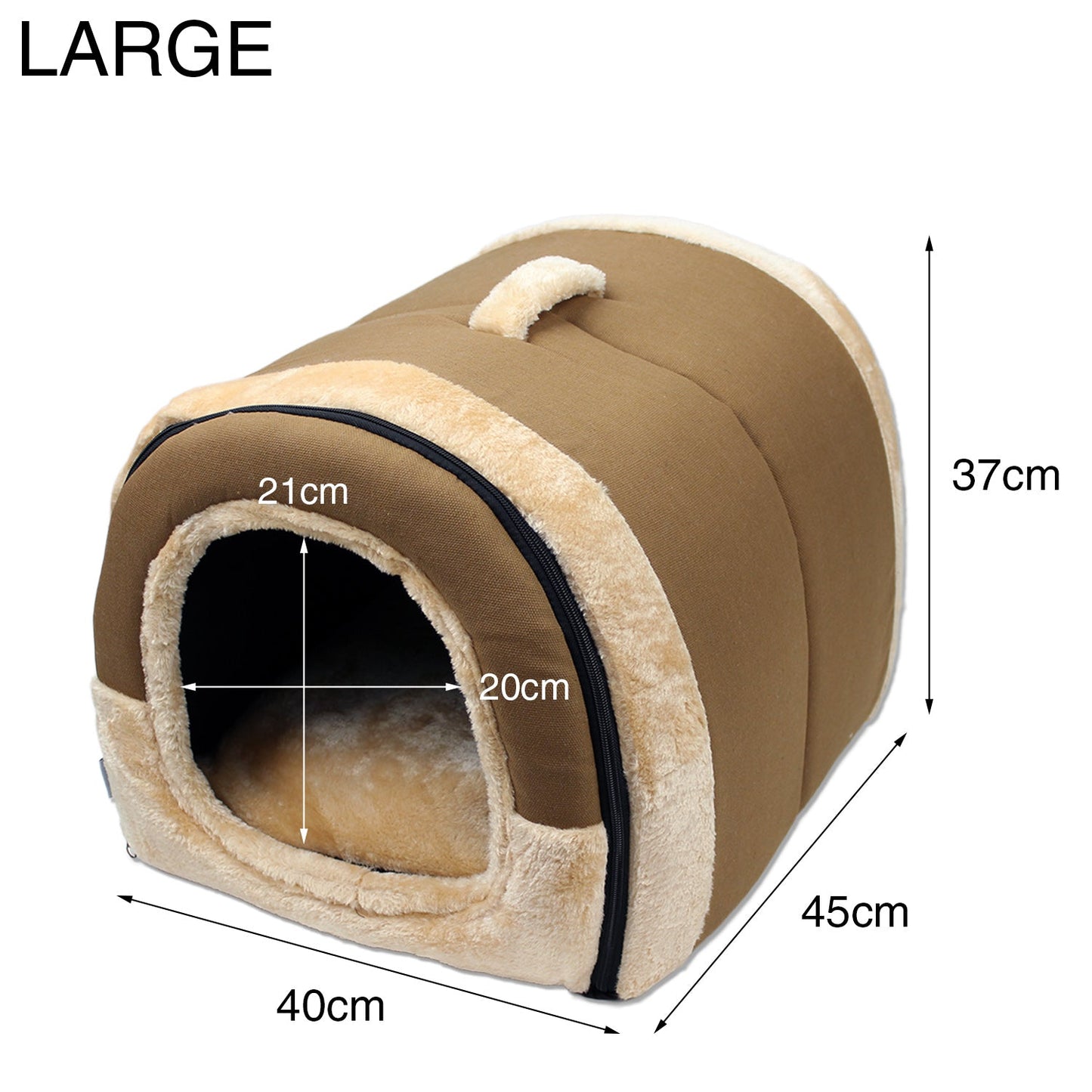 Pet Dog House Kennel Soft Igloo Warm Bed Cave Cat Puppy Beds Doghouse Folding