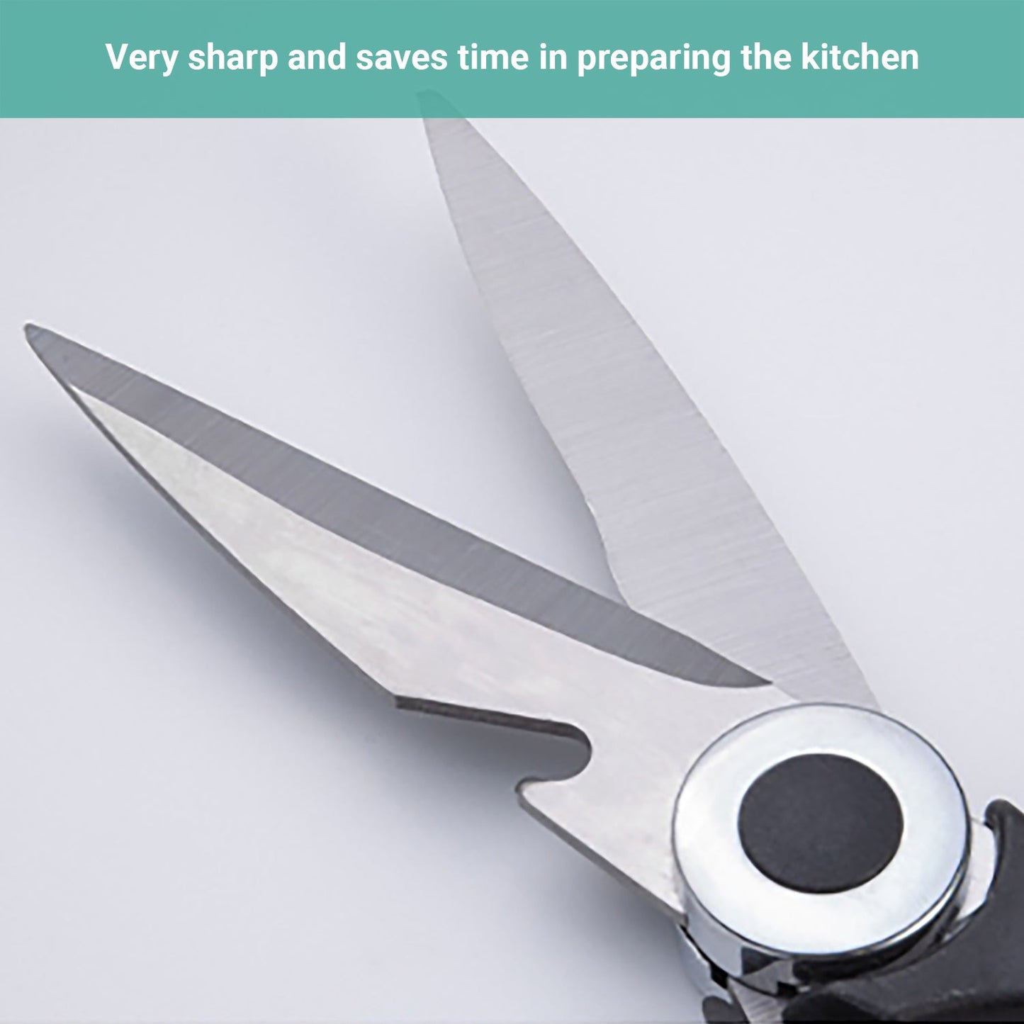 2x Lecluse Kitchen Shears Heavy Duty Scissors Stainless Steel Multi-Purpose Cut