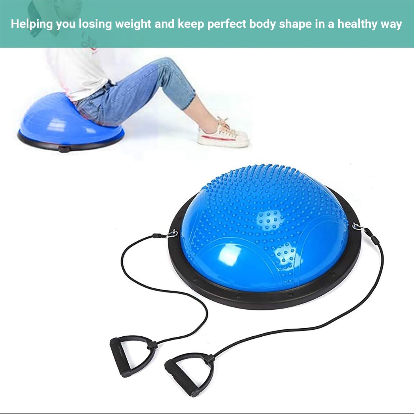 Permafit Yoga Bosu Balance Ball Gym Training Exercise Fitness Core Pilates Half