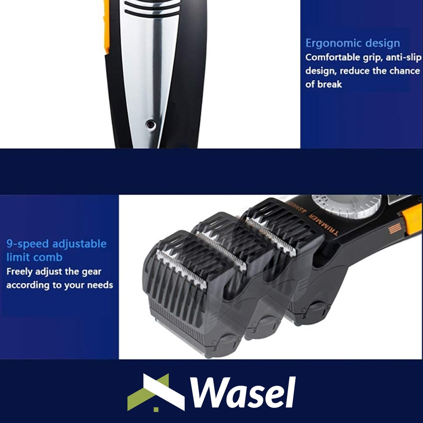 Wasel Electric Shaver Set Hair Clipper Beard Trimmer Cutter Kit Men Razor 5 In 1