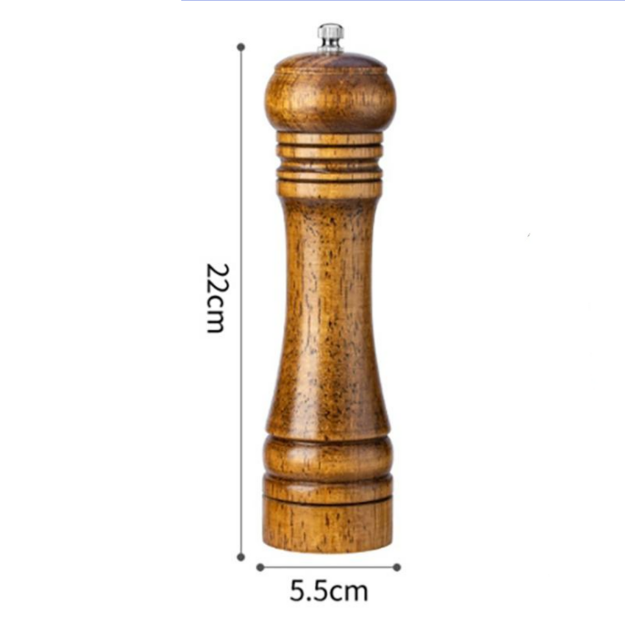 Lecluse Wood Pepper Grinder Pepper Mill Adjustable Coarseness Wooden Pepper mill Ceramic Grinding Mechanism Salt Mill Refillable