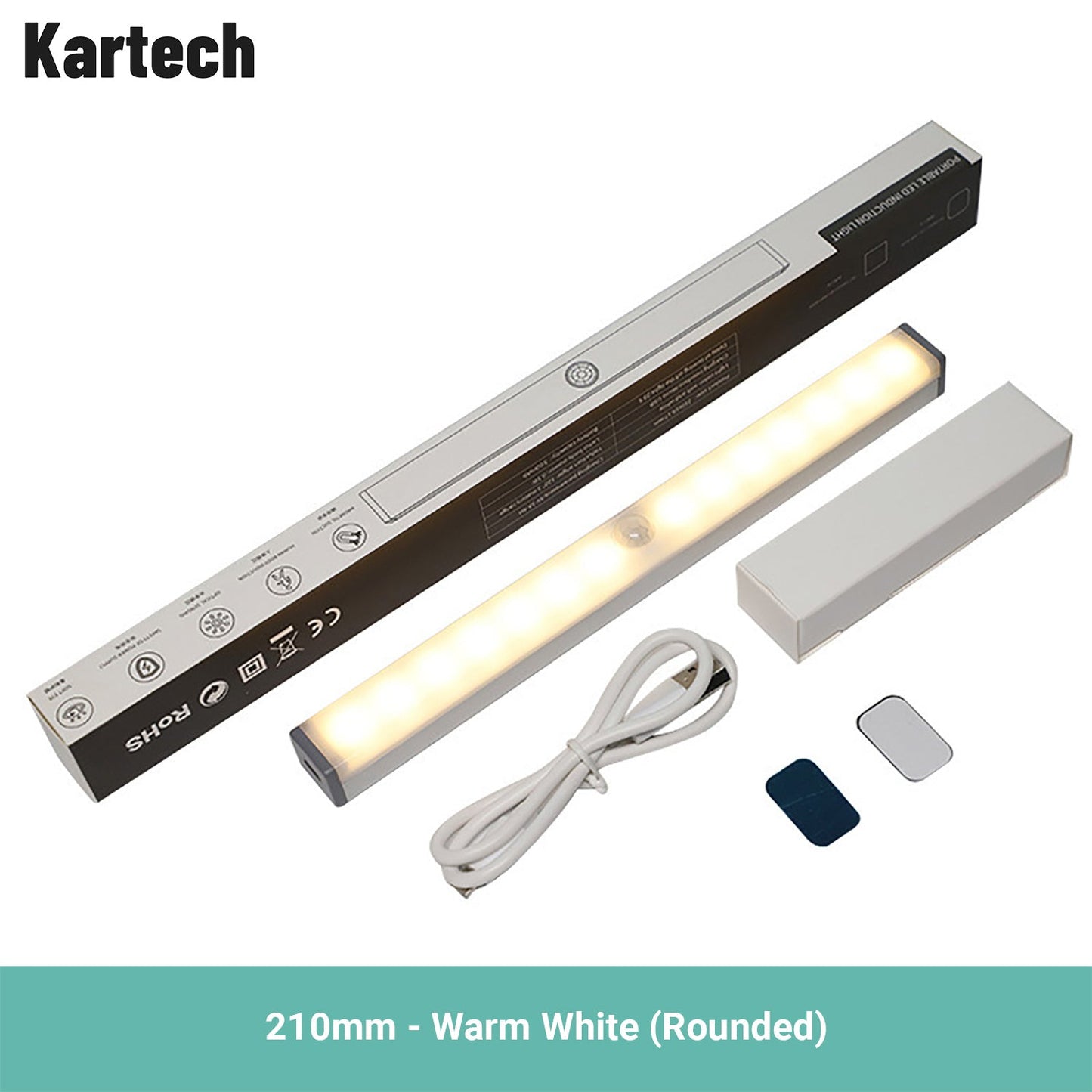 Kartech LED Light Bar USB Rechargeable Motion Sensor Night Lamp Kitchen Wardrobe