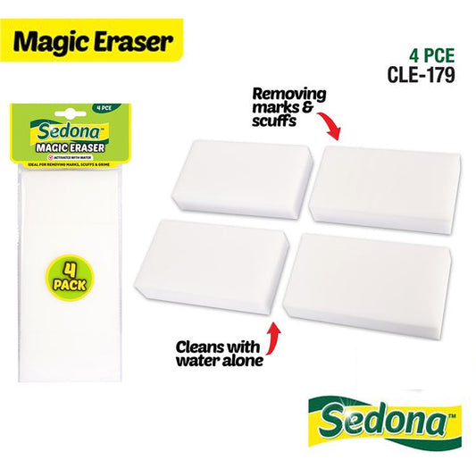 Magic Eraser Kitchen Coffee Tea Stain Remover Sponge White Scourer Brick 2pcs 4p