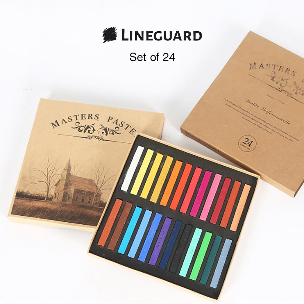 Lineguard Soft Pastels Patsel Set Artist Chalk Colour Drawing Crayon 12 24 48pcs