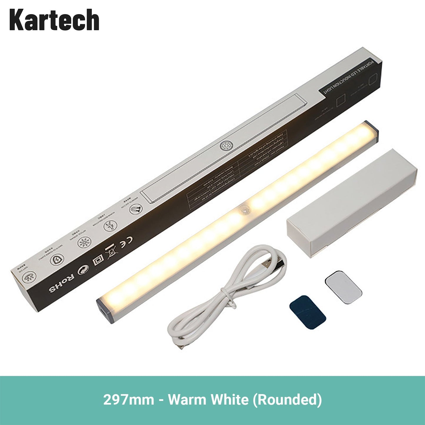 Kartech LED Light Bar USB Rechargeable Motion Sensor Night Lamp Kitchen Wardrobe