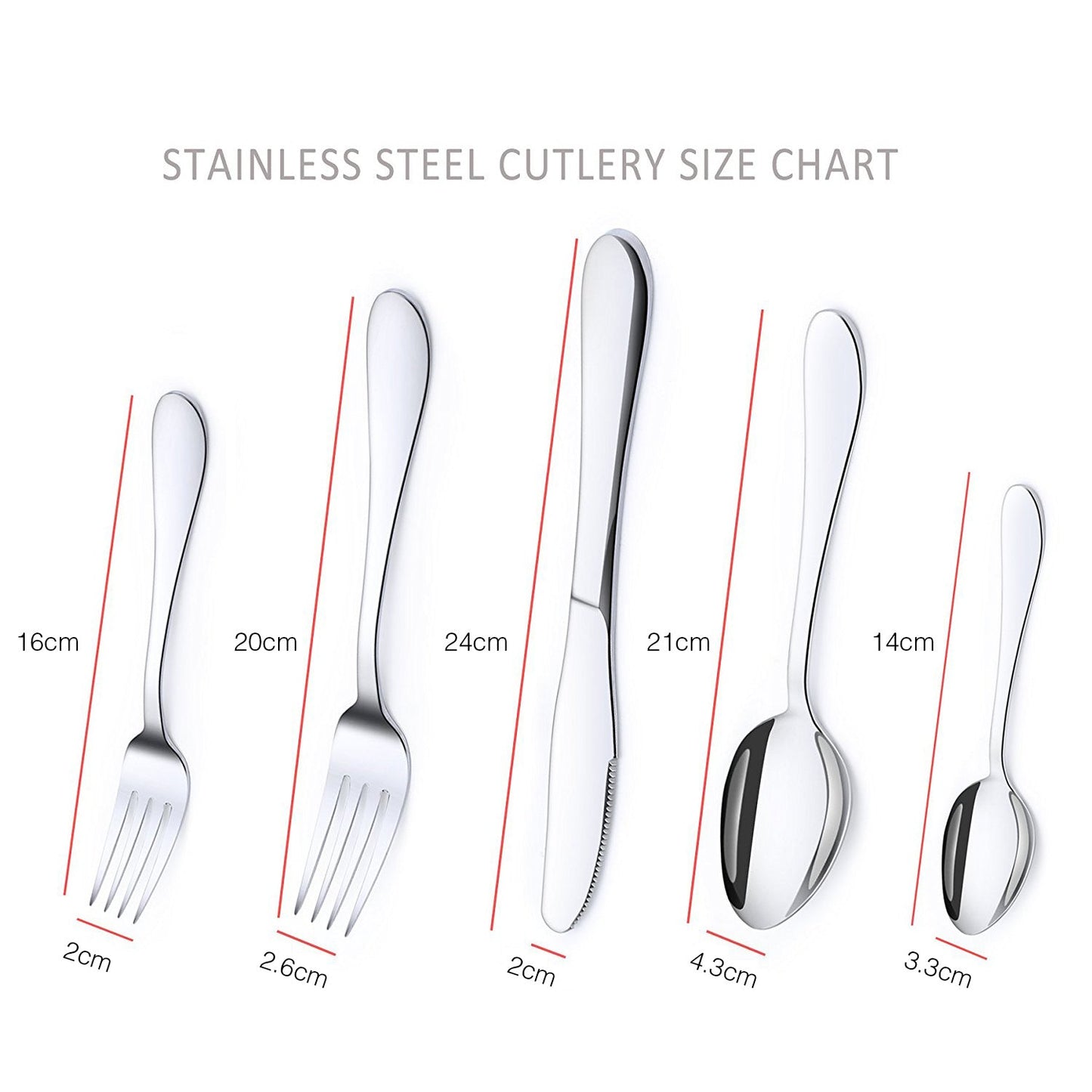 Stainless Steel Cutlery Set Silver Spoon Fork Knife Teaspoon Teafork Bulk Dinner