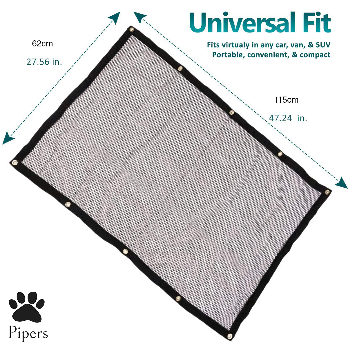 Pipers Pet Car Barrier Mesh Dog Universal Net Safety SUV Ute Truck Cat Divider