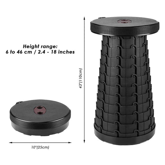 Crocox Portable Folding Stool Camping Telescopic Chair Stand Bar Step Travel Fis