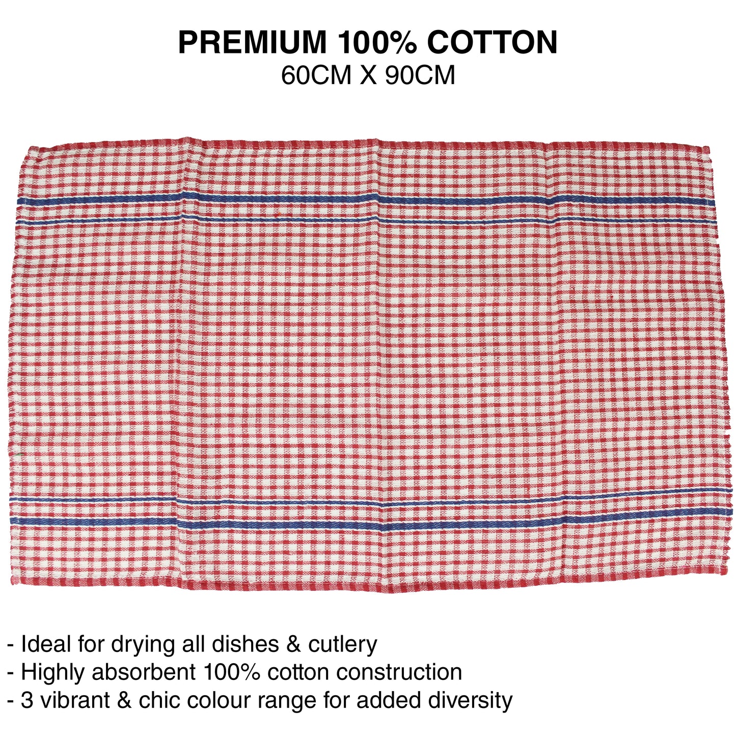 Cotton Kitchen Tea Towels Dish Cloths Towel Teatowels Teatowel New Linen 3 Pack