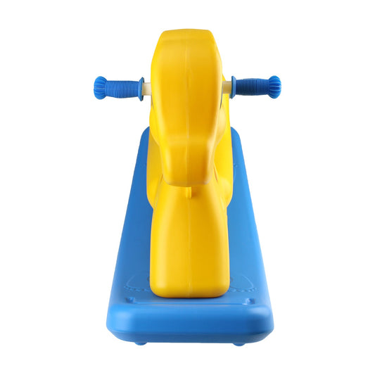Kids Rocking Horse Ride On Toy Pony Cute Colourful Fun Toddler Baby Plastic Blue