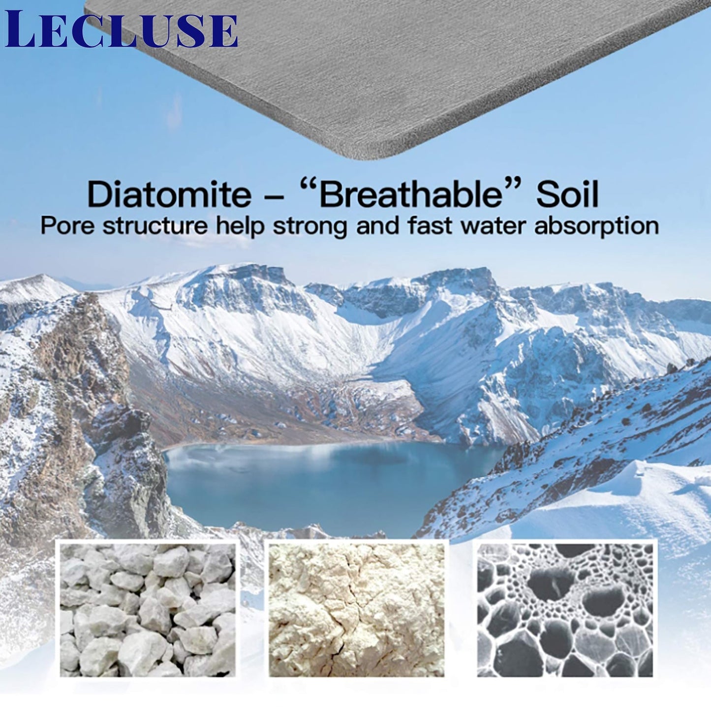Lecluse Diatomaceous Earth Bath Mat Nonslip Absorbent Bath Mat Bathroom Floor Sh