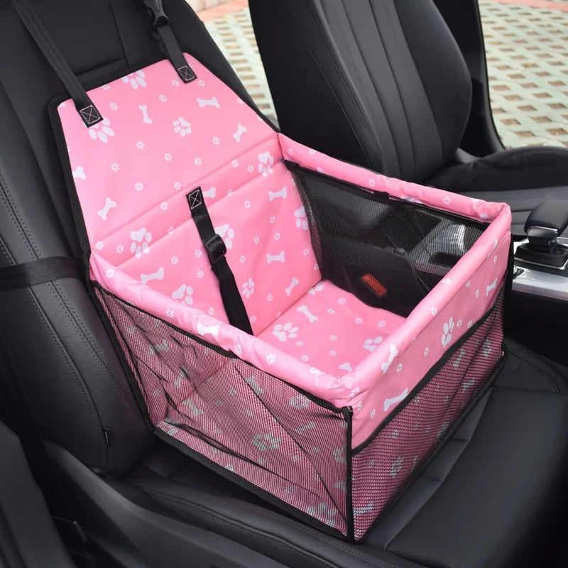 Pet Car Seat Booster Dog Cat Foldable Enclosure Secure Carrier Basket Travel
