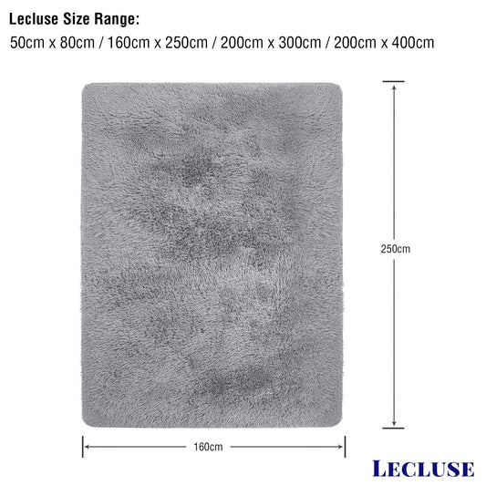 Lecluse Rugs Shaggy Floor Carpets Extra Large Lounge Couch Non Slip Anti Area