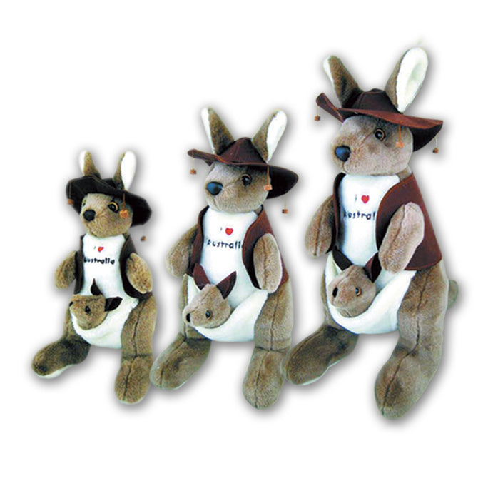 Kangaroo Stuffed Soft Plush Toys Gift Souvenir Kids Baby Animal Dolls Australian