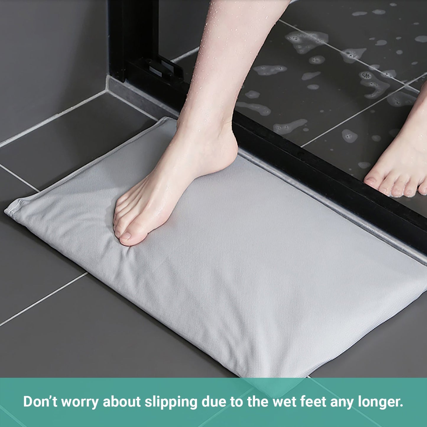 Lecluse Bathroom Absorbent Mat Diatomaceous Earth Mud Floor Pad Fast Drying
