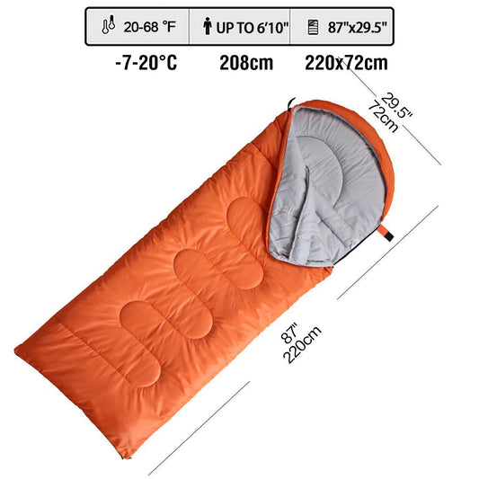 Sleeping Bag Single Outdoor Camping Compact Winter Sheet Sack Envelope Hiking