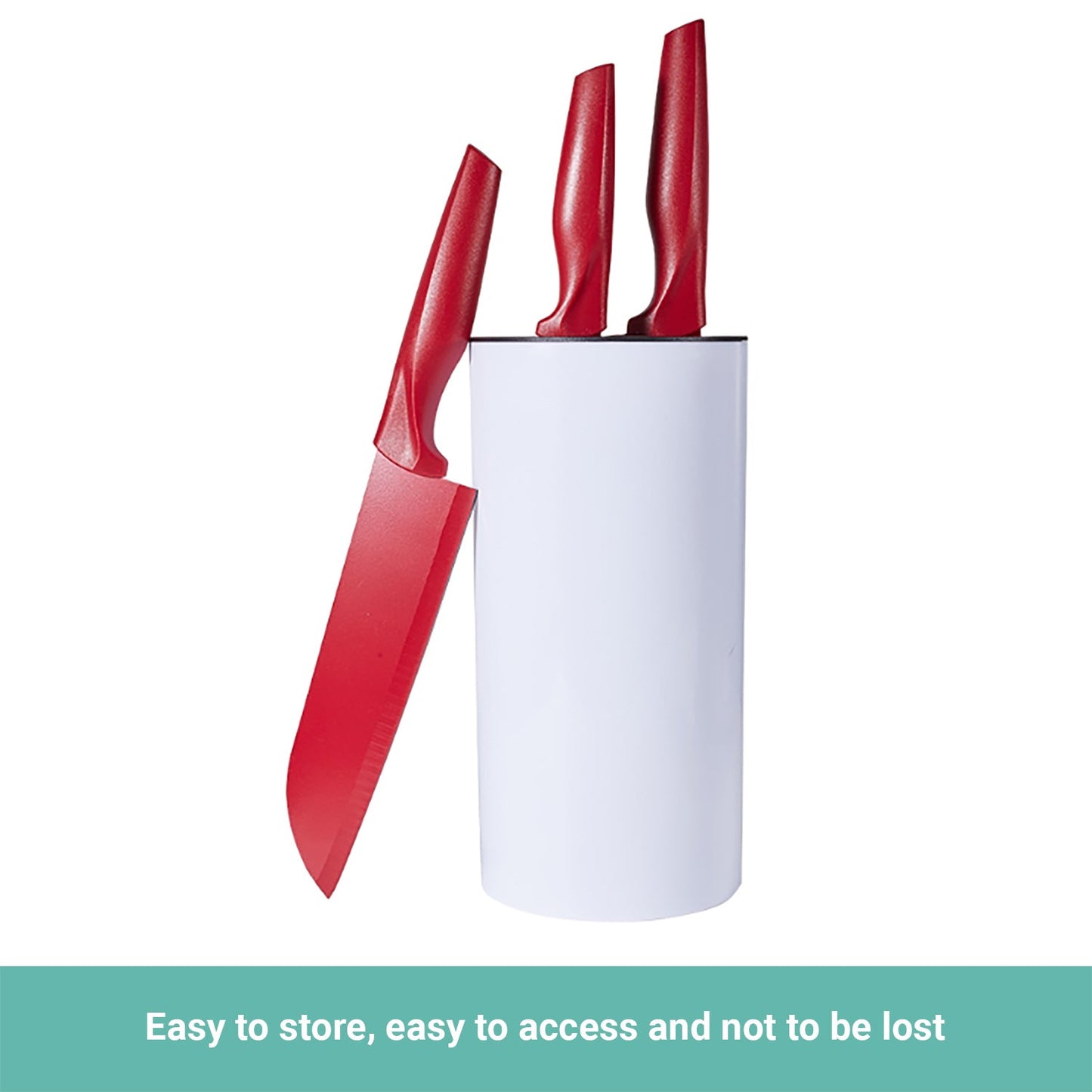 Lecluse Kitchen Knife Set Chef 5Pcs Block Cooking Cutting Peeler Scissors