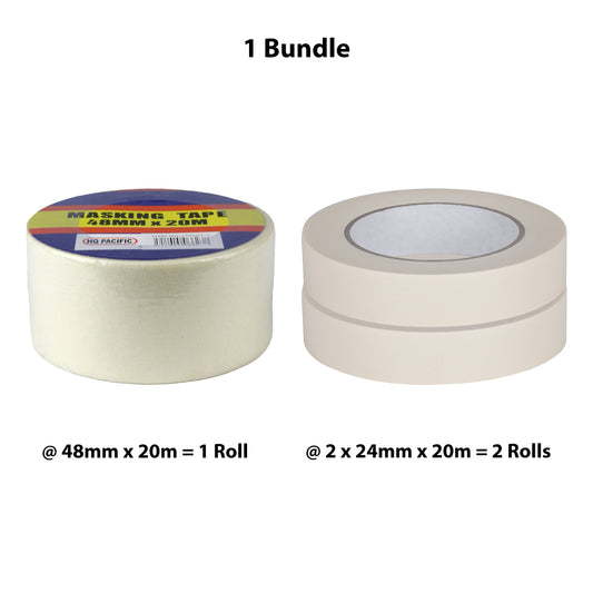 Masking Tape Painting Crepe Paper 24mm 48mm x 20m House High Temperature Bulk