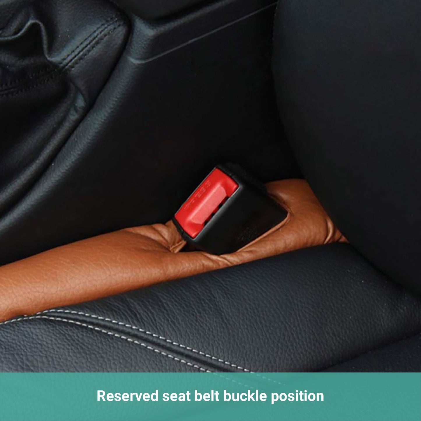 2x Kartech Car Seat Gap Filler Leakproof Blocker PU Leather Spacer Protector