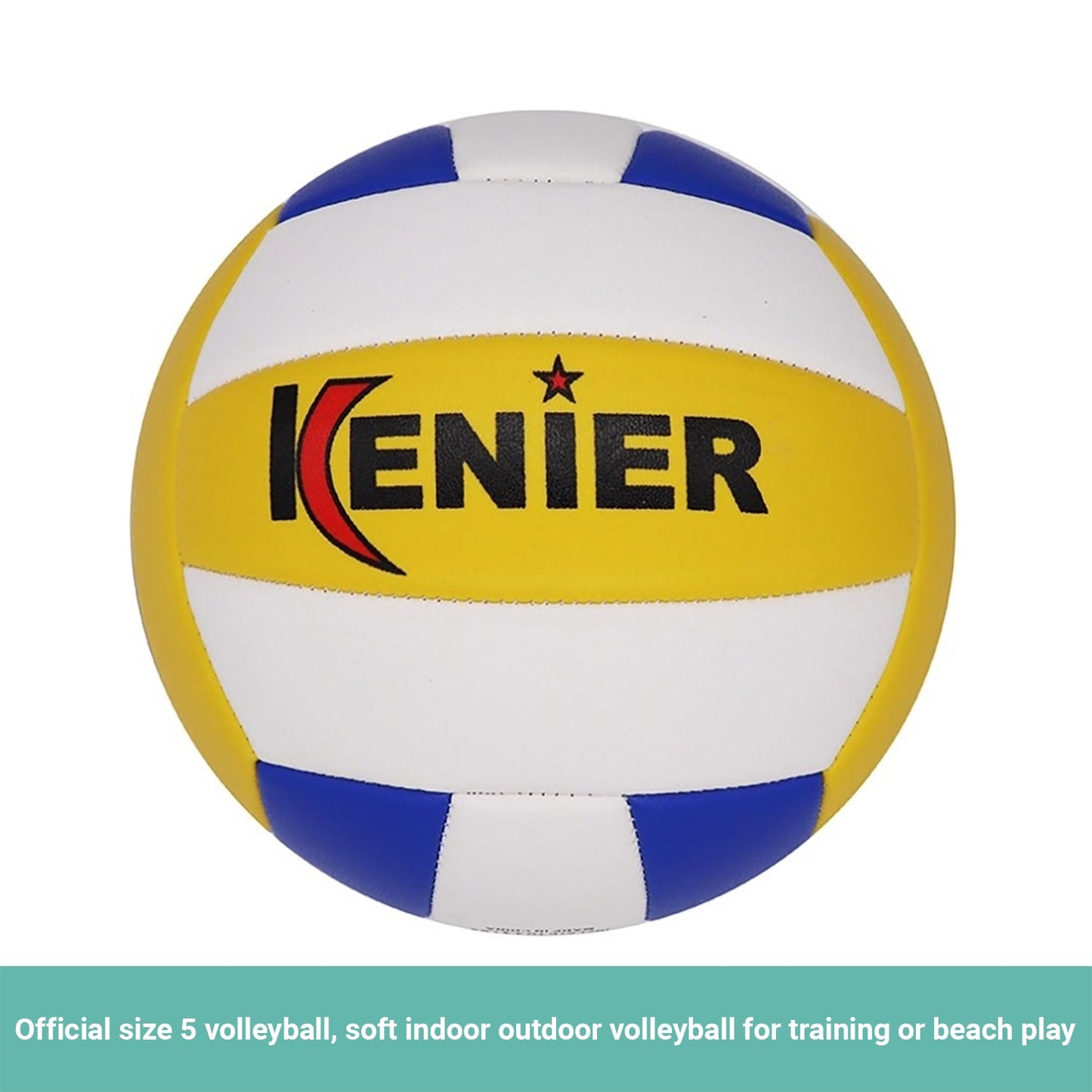 Crocox Microfiber Volleyball Size 5 Traning Soft Touch Indoor Outdoor Beach Play