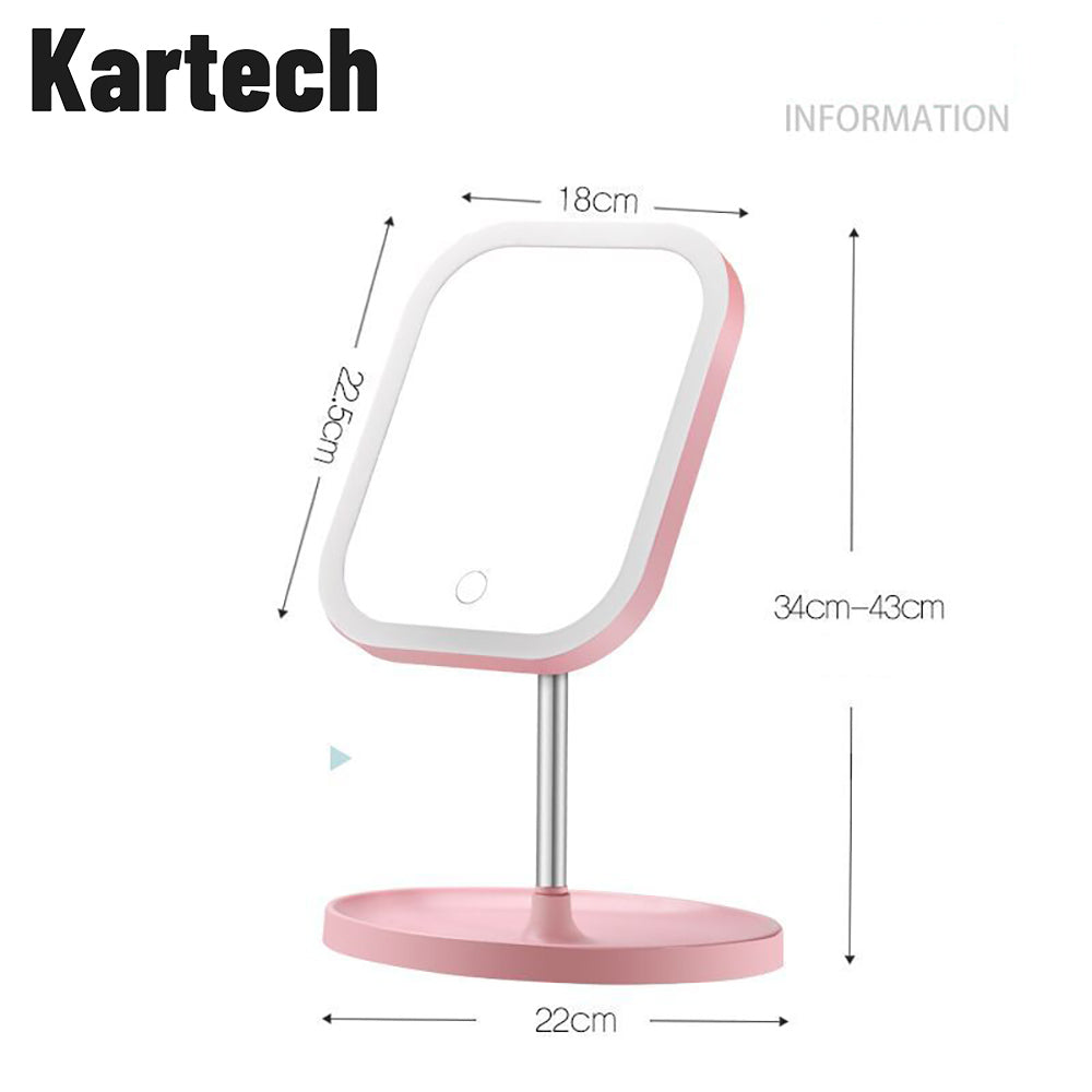 Kartech LED Makeup Mirror With Light Vanity Cosmetic Flexible Small Illuminated