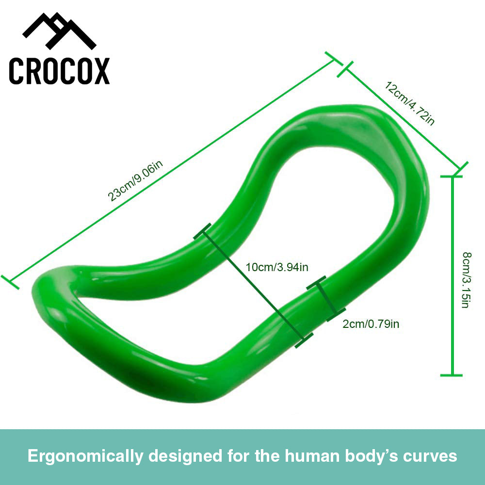 2x Crocox Yoga Ring Pilates Band Strength Training Anatomy Gym Workout Back Pain