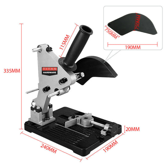 Titan Angle Grinder Stand Bracket Holder Support Cutting Base Metal Adjustable