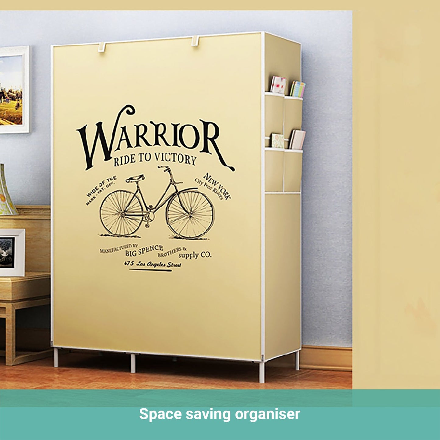 Wasel Portable Clothes Closet Large Wardrobe Storage Organiser Shelf Cabinet