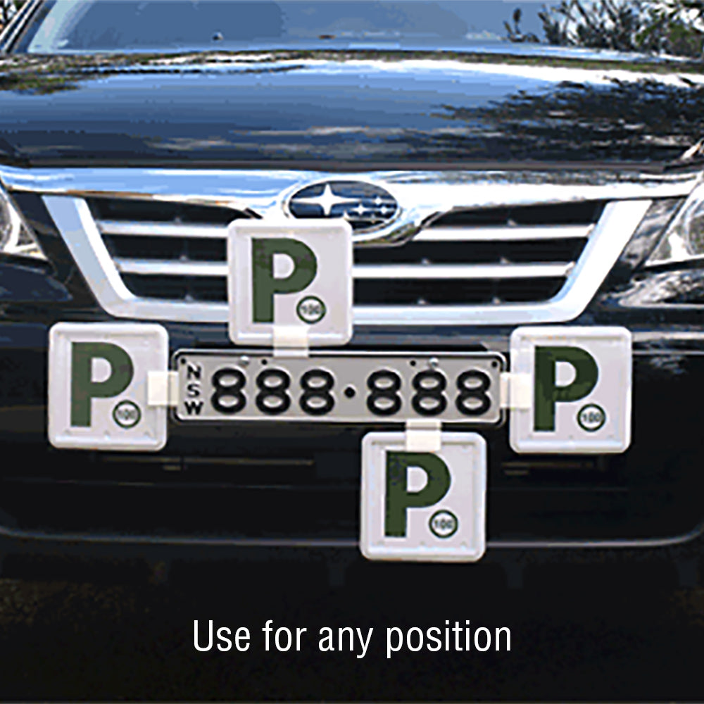 2x P Plate Clips White L Green Red Holder Car Number Set License NSW P1 P2 Free