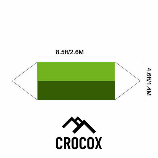 Crocox Hammock With Mosquito Net Double Camping Swing Bed Straps Travel Outdoor