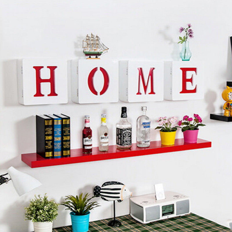 Square Wall Storage Shelf Unit Rack Door Shelves Floating Bookshelf White Home