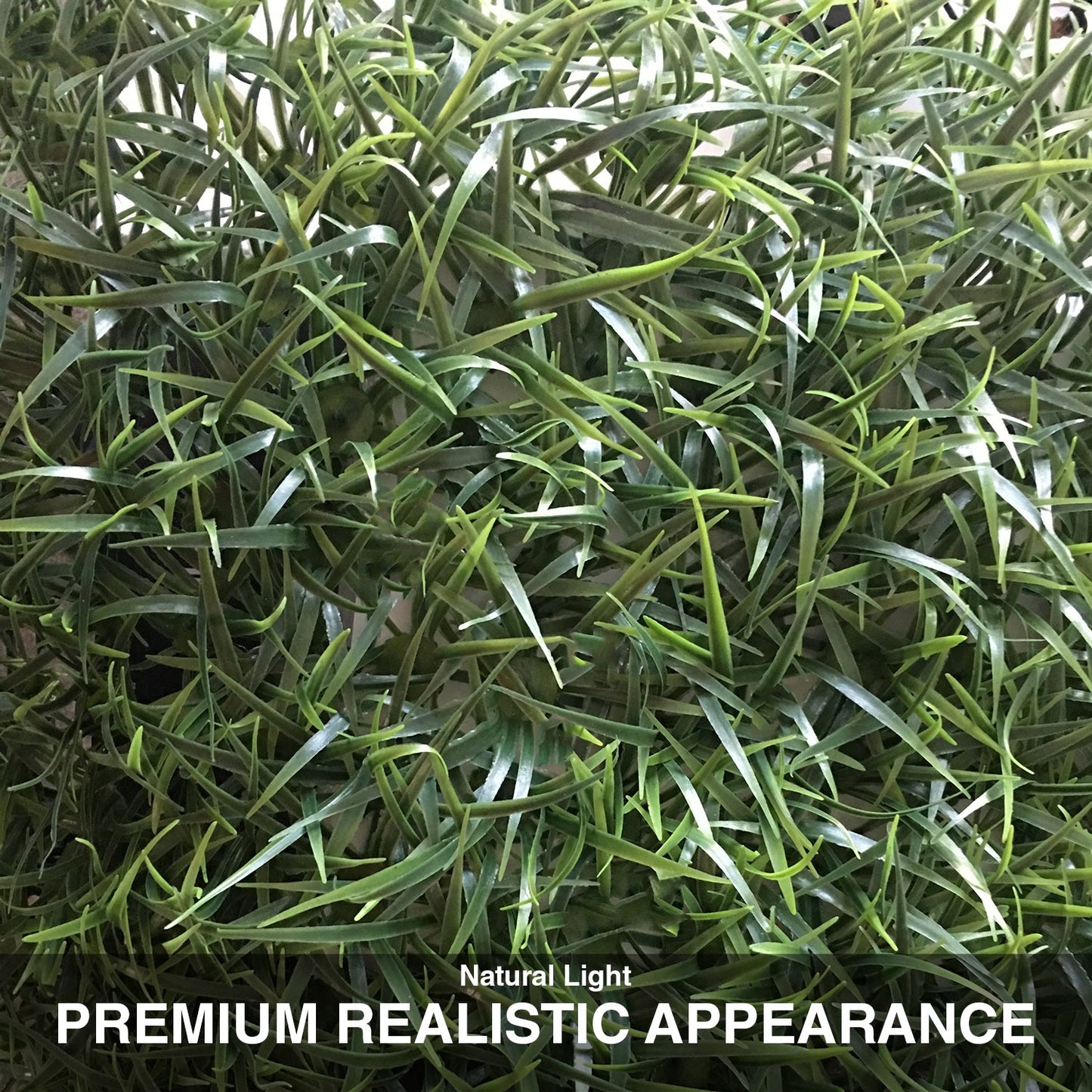 Rice Seedling Fake Grass Hedge Vertical Garden Green Wall Mat Artificial 60x40cm
