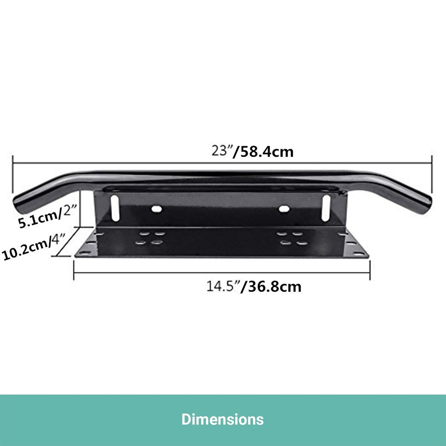 Kartech Bullbar Mounting Bracket Light License Plate Holder Mount Universal LED
