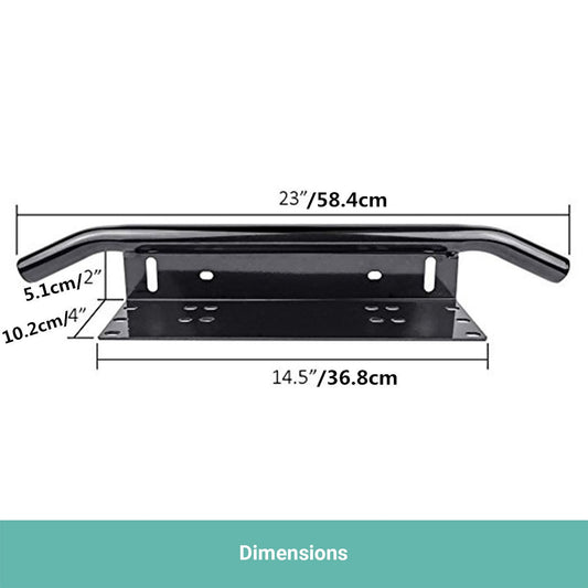 Kartech Bullbar Mounting Bracket Light License Plate Holder Mount Universal LED