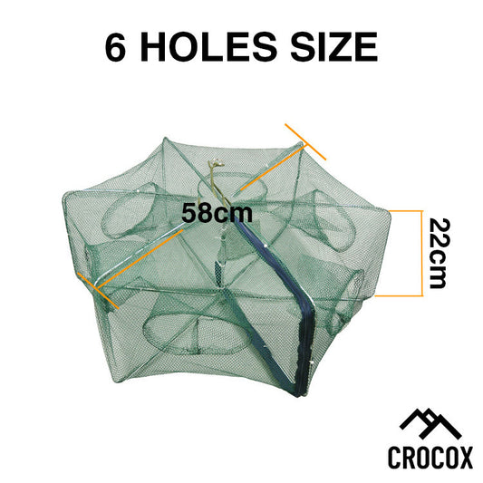 Crocox Fishing Net Cage Foldable Trap Shrimp Crab Minnow Yabbie Automatic Large
